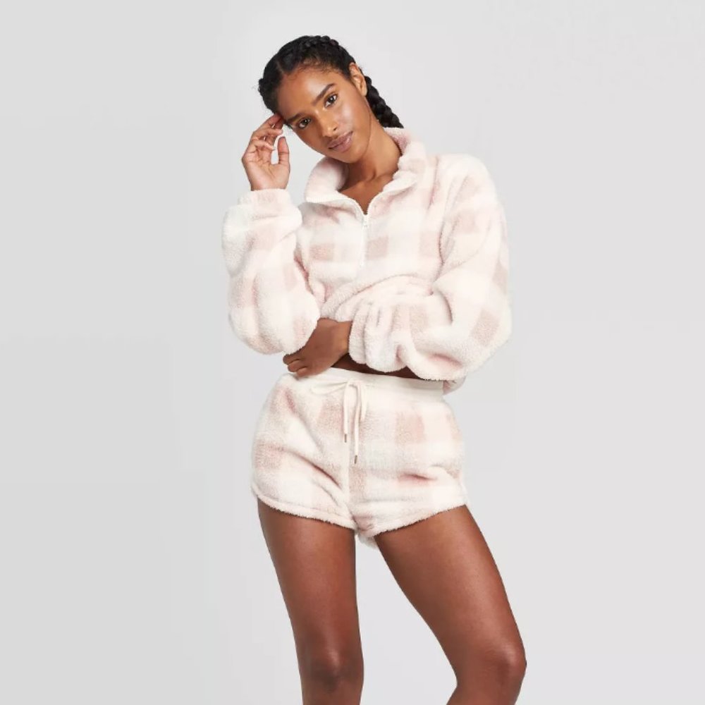 Buffalo Check Cozy Sherpa Lounge Sweatshirt